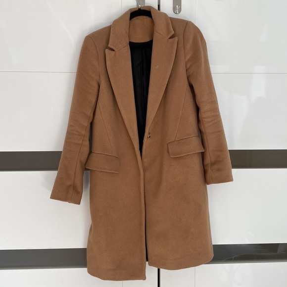 Zara Jackets & Blazers - Zara Wool Blend Camel Coat